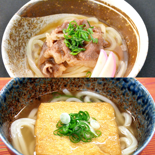 選べるオリーブ牛肉・きつねうどんセット（冷凍）