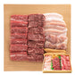 BBQバーベキュー焼肉セット5種盛り（カルビ、ハラミ、鶏もも、豚トロ、ウインナー）1kg